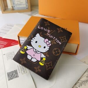Iconic LV Monogram Hello Kitty Card Holder